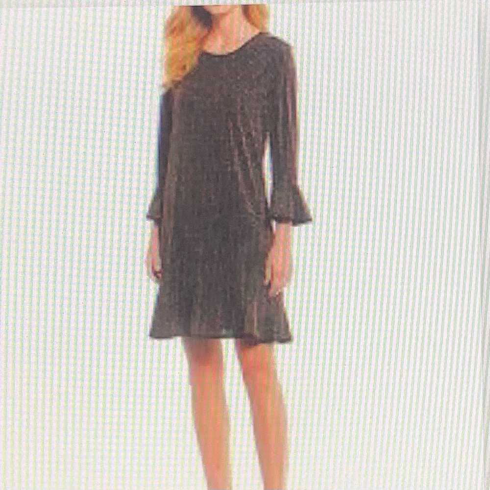 Michael Kors Dress Dillards Black & Gold Sz L